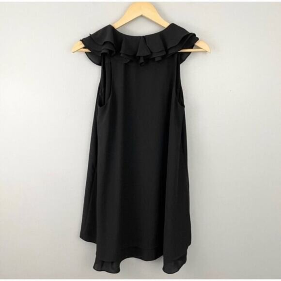 Amanda Uprichard Black Ruffle Mini Dress - Picture 4 of 6